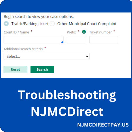 Troubleshooting njmcdirect